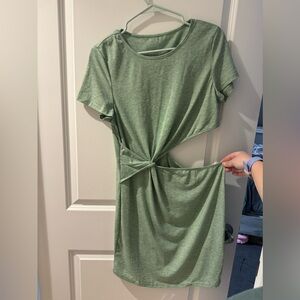 Sage/mint green dress with side cutout